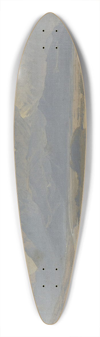 Eduard Wilhelm Pose - Mountainscape 39.3 inch art pintail longboard deck