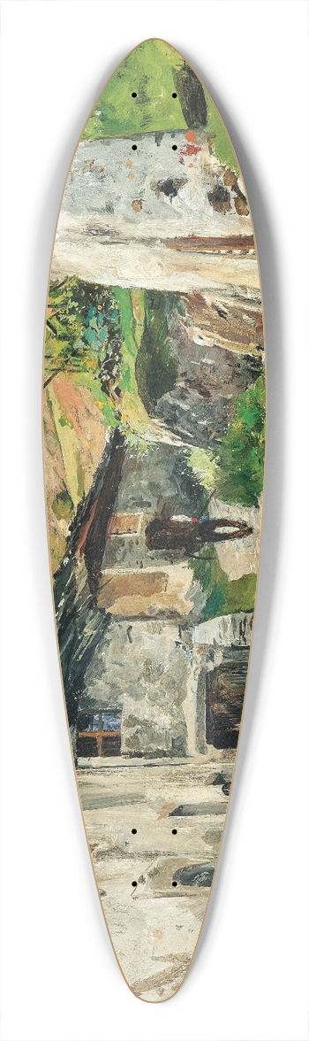 Eduard Zetsche - Wachau region, a path to a vineyard near a village 39.3 inch art pintail longboard deck