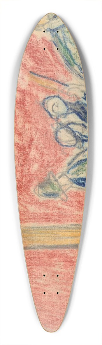 Edvard Munch - Arbeiderscene 39.3 inch art pintail longboard deck
