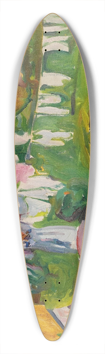 Edvard Munch - Clothes On A Line In sgrdstrand 39.3 inch art pintail longboard deck
