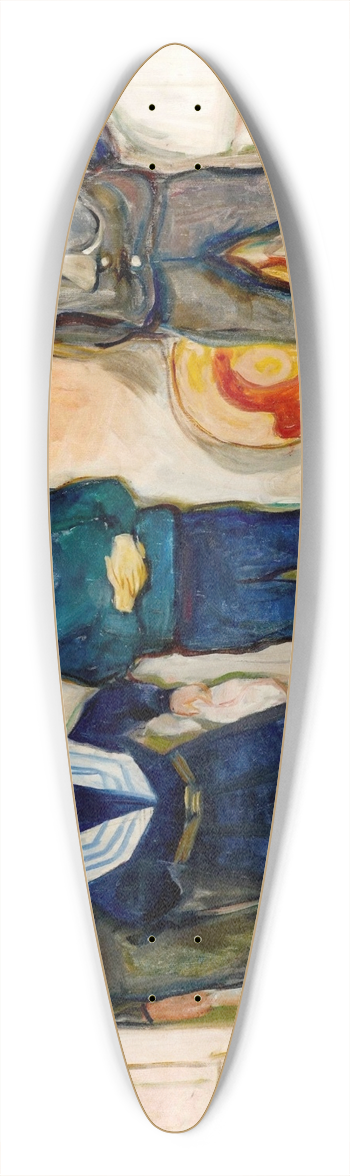 Edvard Munch - Dr. Lindes Sons 39.3 inch art pintail longboard deck