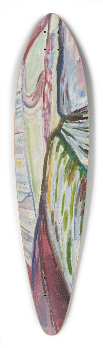 Edvard Munch - Field in Snow 39.3 inch art pintail longboard deck