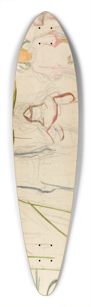 Edvard Munch - Four Girls in sgrdstrand 39.3 inch art pintail longboard deck