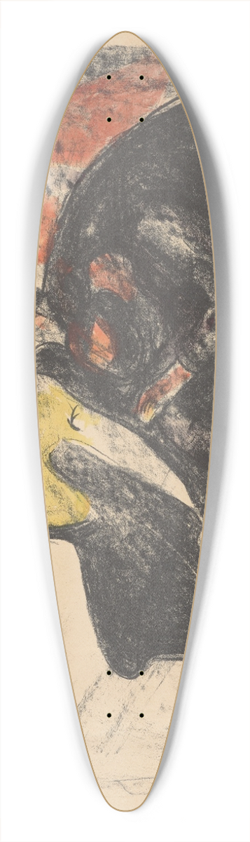 Edvard Munch - Ghosts; Osvald 39.3 inch art pintail longboard deck