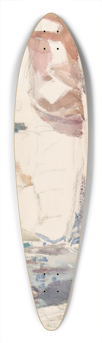 Edvard Munch - Hest og vogn i gate 39.3 inch art pintail longboard deck