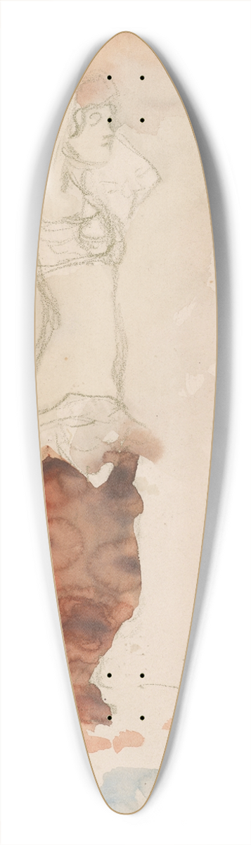 Edvard Munch - Kvinnelig modellstudie 39.3 inch art pintail longboard deck