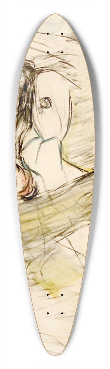 Edvard Munch - Mann og kvinne 39.3 inch art pintail longboard deck