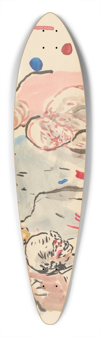 Edvard Munch - Mennesker 39.3 inch art pintail longboard deck