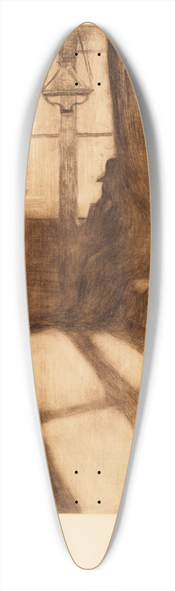 Edvard Munch - Moonlight (Moonlight. Night in St. Cloud) 39.3 inch art pintail longboard deck