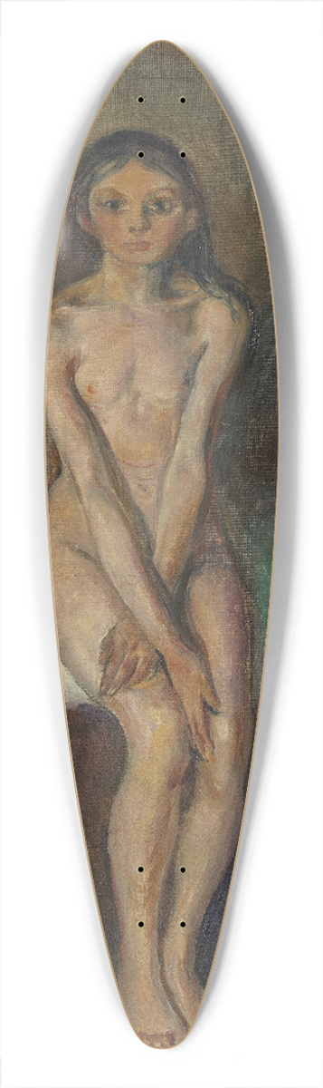Edvard Munch - Puberty 39.3 inch art pintail longboard deck