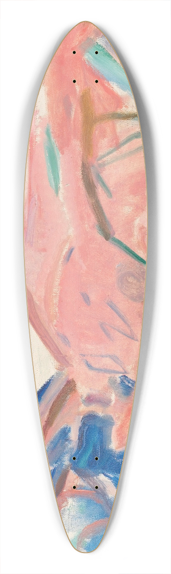 Edvard Munch - Red Rocks 39.3 inch art pintail longboard deck