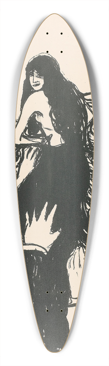 Edvard Munch - The Hands 39.3 inch art pintail longboard deck