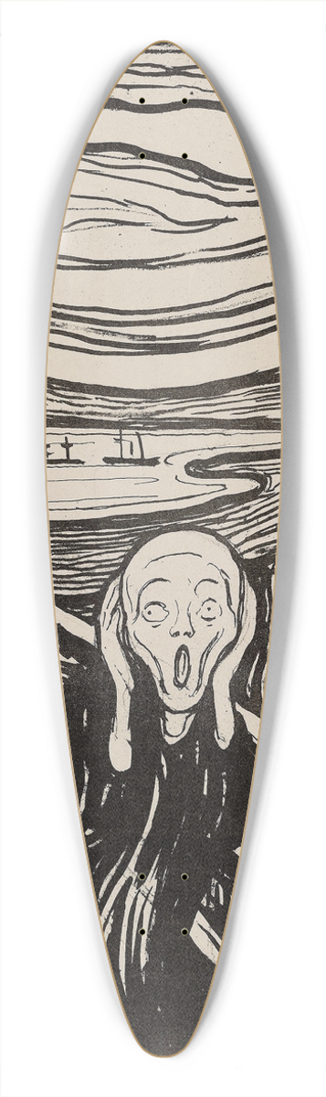 Edvard Munch - The Scream 39.3 inch art pintail longboard deck