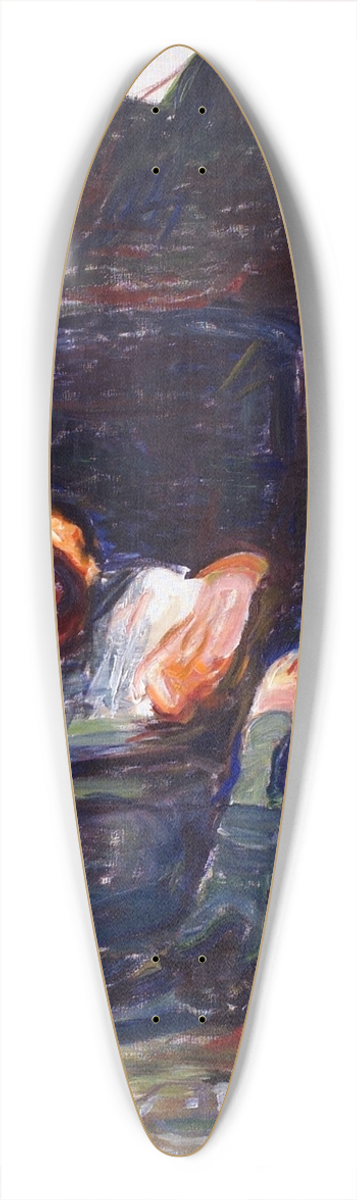 Edvard Munch - The Sick Child 39.3 inch art pintail longboard deck