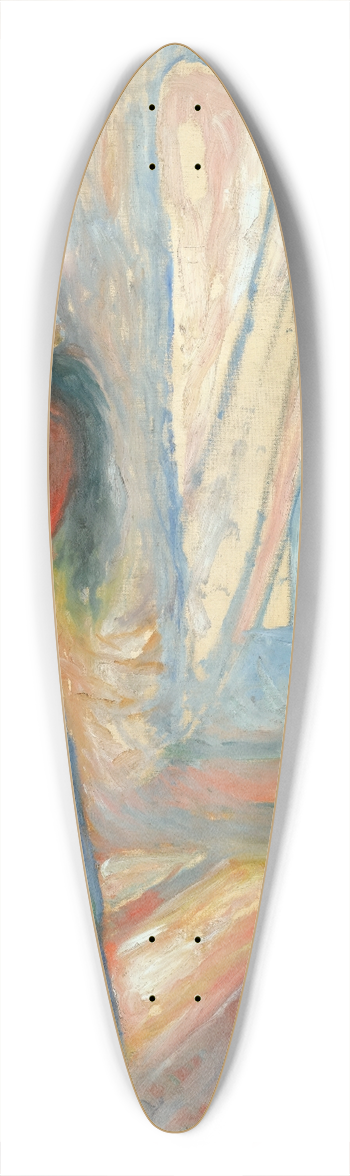 Edvard Munch - Woman Looking In The Mirror 39.3 inch art pintail longboard deck