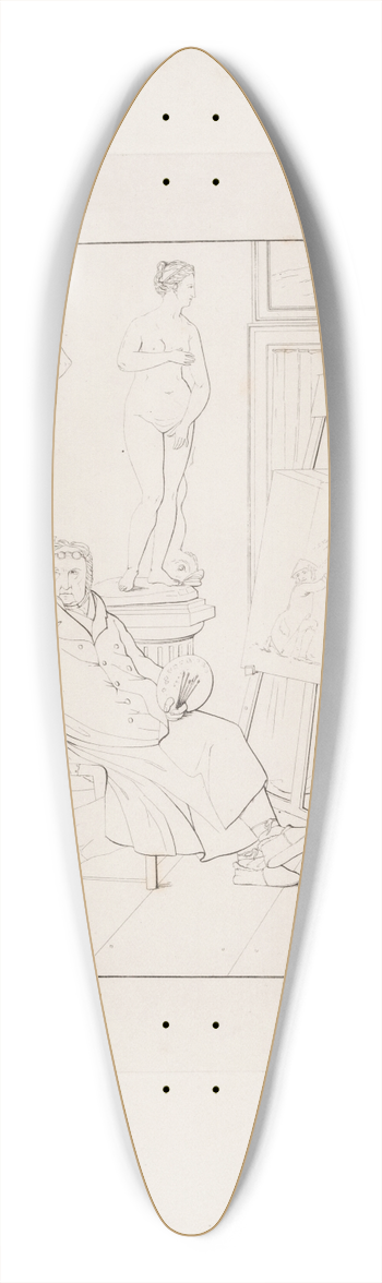Edvard Sonne - CA Lorentzen i sit atelier 39.3 inch art pintail longboard deck