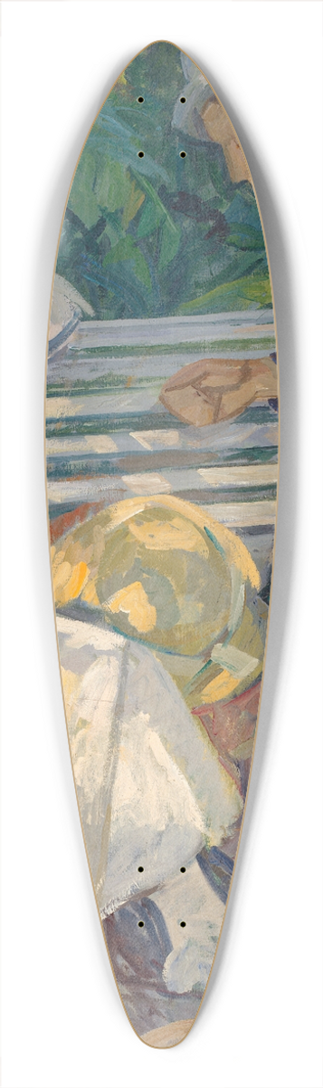 Edvard Weie - In the Vicars Garden, Christians 39.3 inch art pintail longboard deck