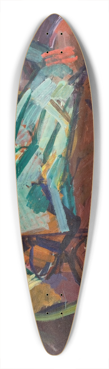 Edvard Weie - Study after Delacroixs Dante og Vergil 39.3 inch art pintail longboard deck