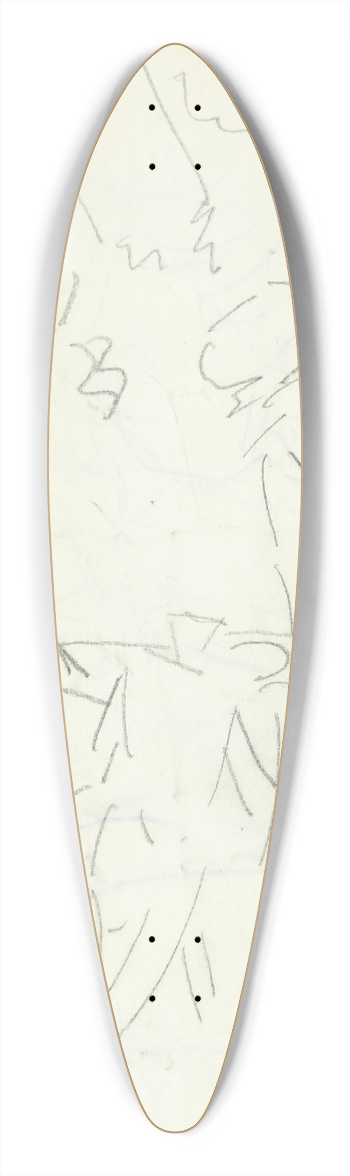 Edvard Weie - Udkast til maleriet Faun og Nymfe 1 39.3 inch art pintail longboard deck