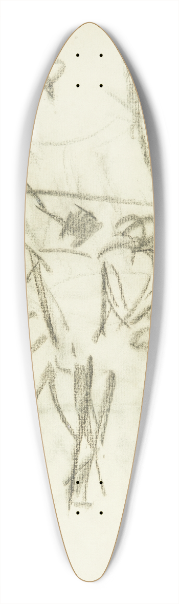 Edvard Weie - Udkast til maleriet Faun og Nymfe 2 39.3 inch art pintail longboard deck