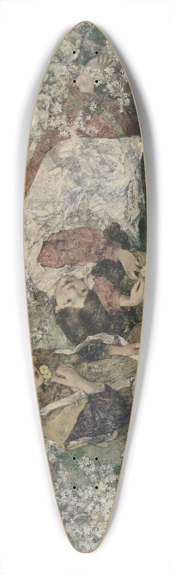 Edward Atkinson Hornel - Idyl in Spring 39.3 inch art pintail longboard deck