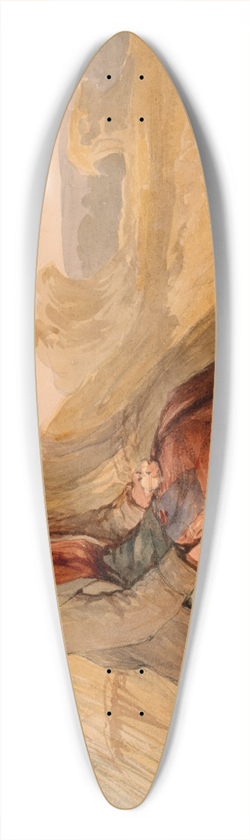 Edward Duncan - A Young Woman Resting in a Cornfield 39.3 inch art pintail longboard deck