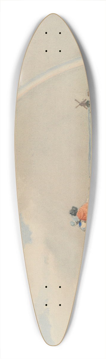 Edward Duncan - Landscape with a rainbow 39.3 inch art pintail longboard deck
