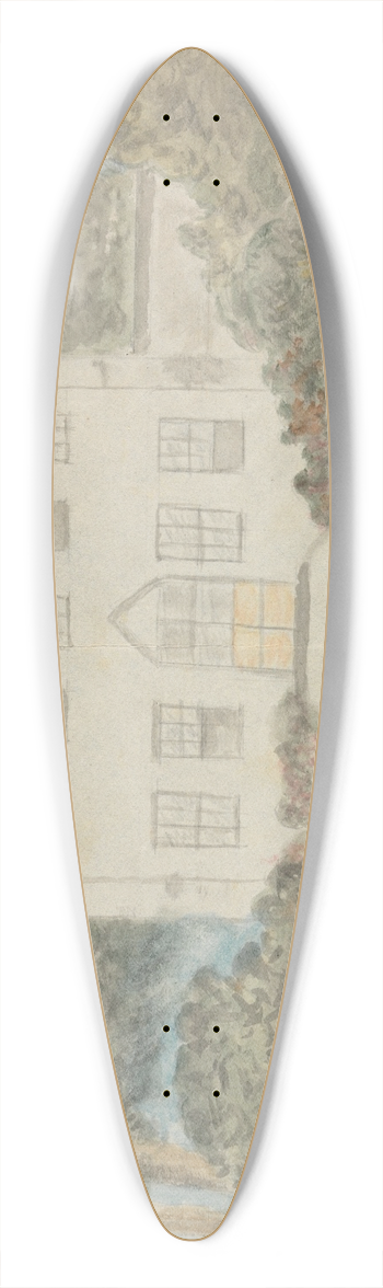 Edward Francis Burney - Country House 39.3 inch art pintail longboard deck