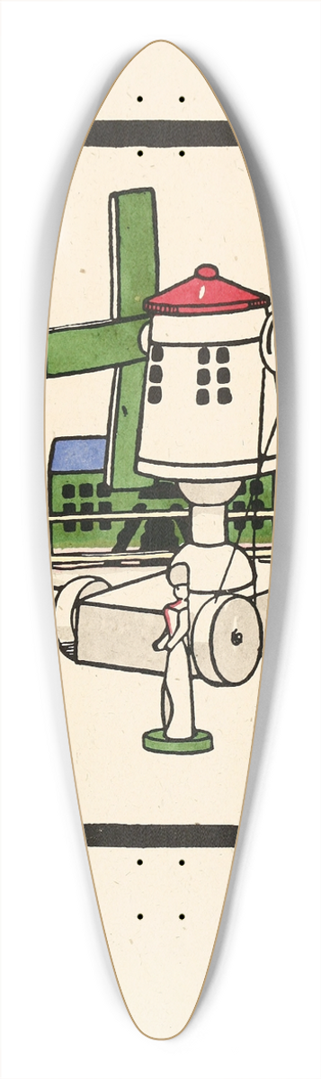 Edward Gordon Craig - The Mill 39.3 inch art pintail longboard deck