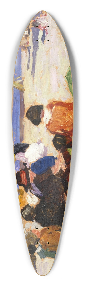 Edward Henry Potthast - On the Beach, Ogunquit, Maine 39.3 inch art pintail longboard deck