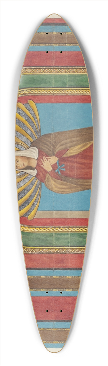 Edward Jewett - Fragment of Reredos 39.3 inch art pintail longboard deck