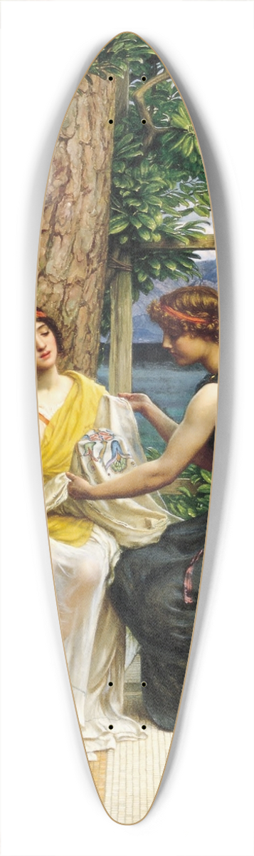 Edward John Poynter - Helena and Hermia 39.3 inch art pintail longboard deck