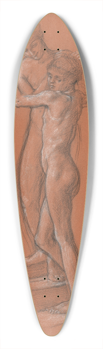 Edward John Poynter - Study for Idle Fears 39.3 inch art pintail longboard deck