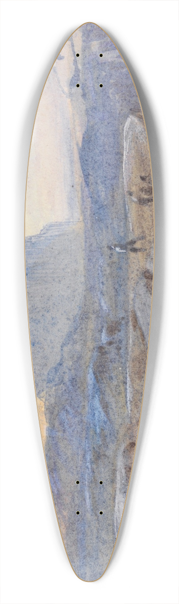 Edward Lear - Castel San Niceto, Calabria 39.3 inch art pintail longboard deck