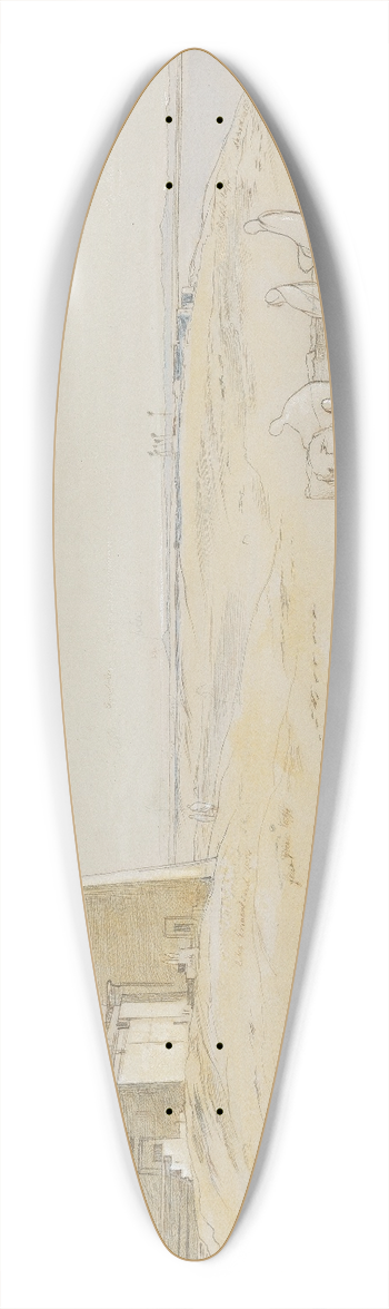 Edward Lear - Dakkeh 39.3 inch art pintail longboard deck