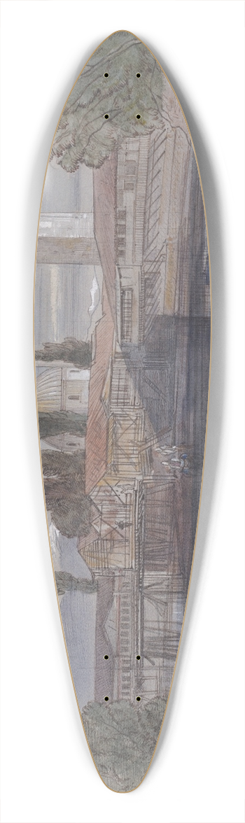 Edward Lear - Monastir 39.3 inch art pintail longboard deck