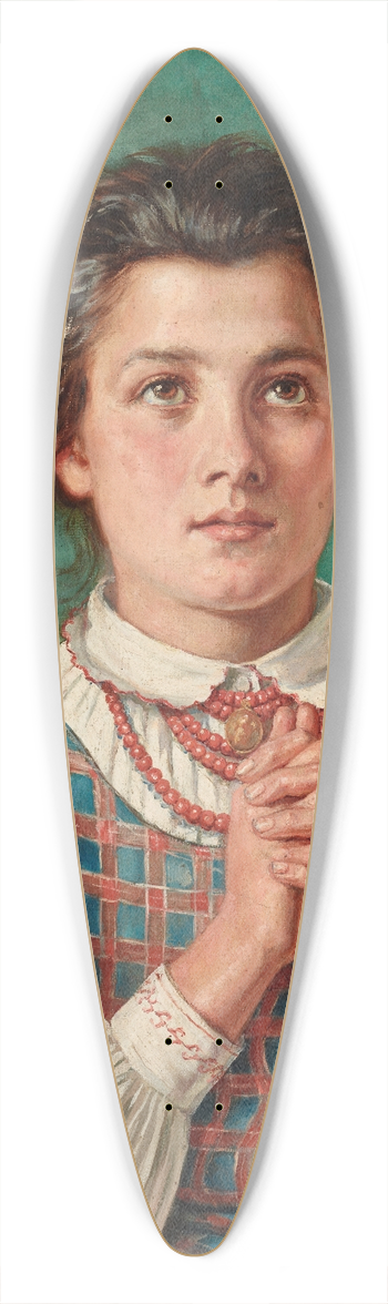 Edward Lepszy - Study of a Girl 39.3 inch art pintail longboard deck