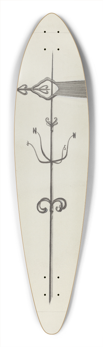 Edward L. Loper - Weather Vane 39.3 inch art pintail longboard deck