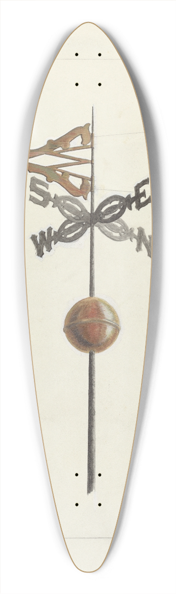 Edward L. Loper - Weather Vane 39.3 inch art pintail longboard deck