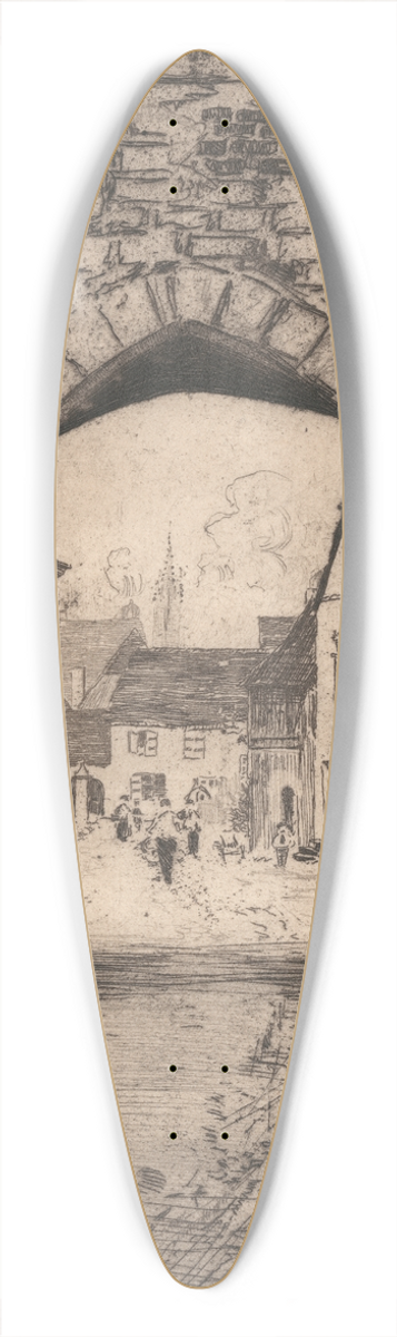 Edward Millington Synge - Gateway Ammerscheiner 39.3 inch art pintail longboard deck