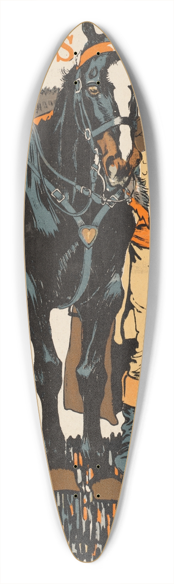 Edward Penfield - Colliers Feb 22 1908 39.3 inch art pintail longboard deck