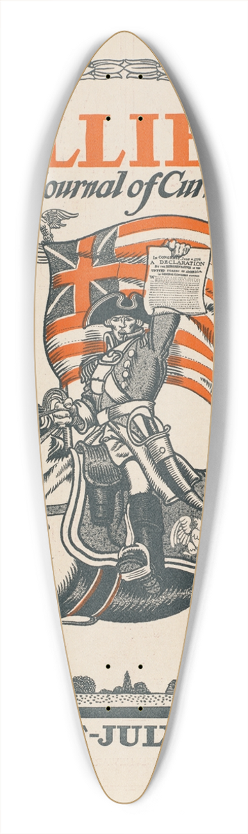 Edward Penfield - Colliers weekly journal of current events, Fourth-of-July number 39.3 inch art pintail longboard deck