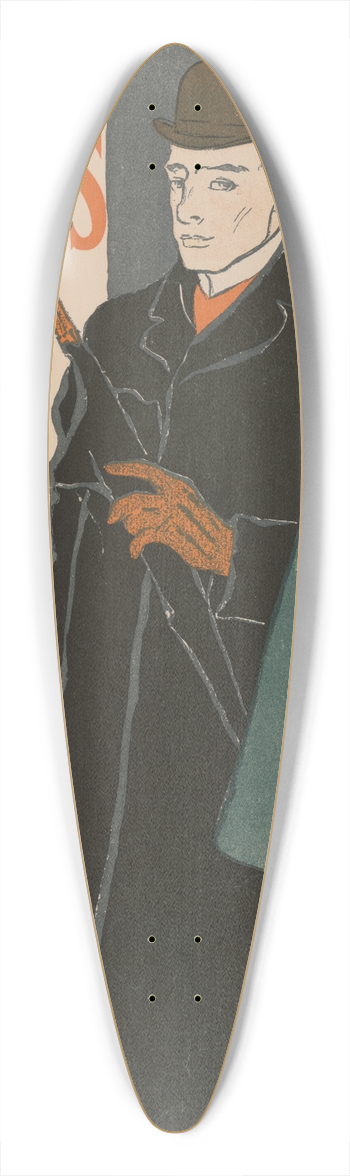 Edward Penfield - Harpers [for] April 39.3 inch art pintail longboard deck