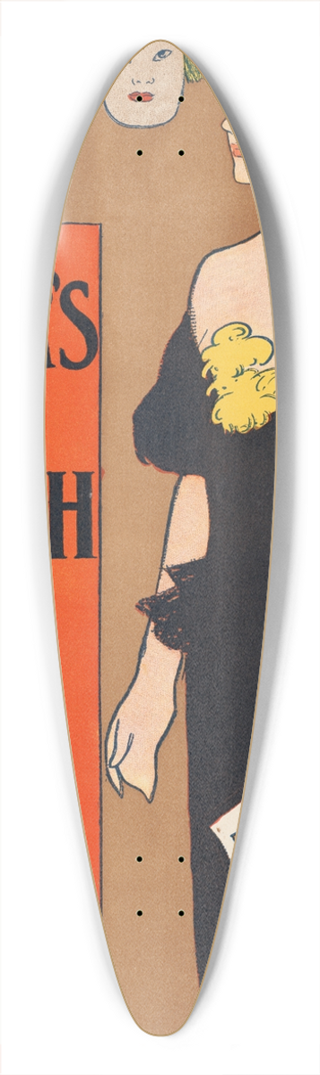 Edward Penfield - Harpers March 39.3 inch art pintail longboard deck