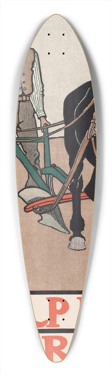 Edward Penfield - Harpers March 39.3 inch art pintail longboard deck