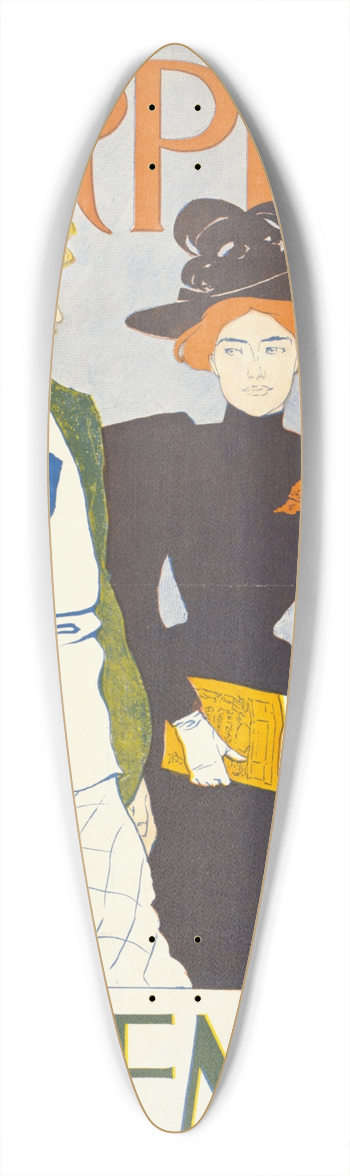 Edward Penfield - Harpers November 39.3 inch art pintail longboard deck