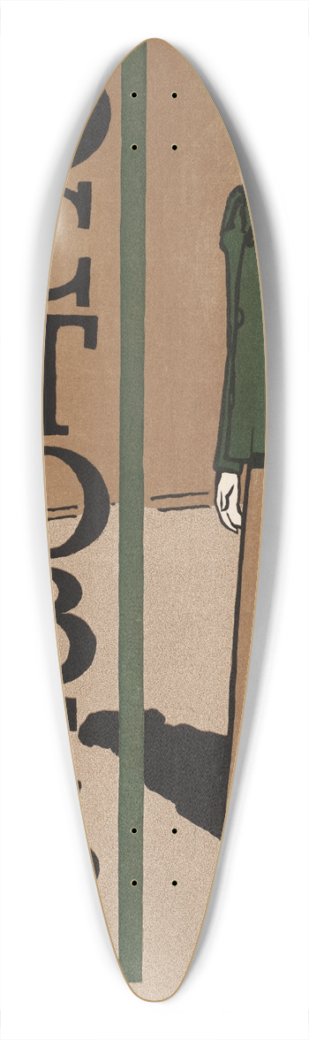 Edward Penfield - Harpers October 39.3 inch art pintail longboard deck