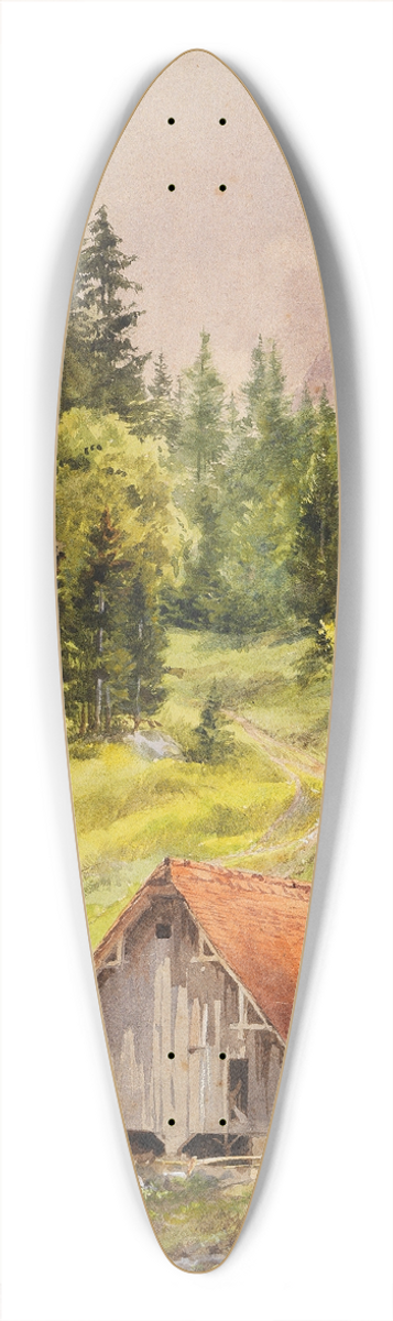 Edward Theodore Compton - Engelberg (Schweiz) 39.3 inch art pintail longboard deck