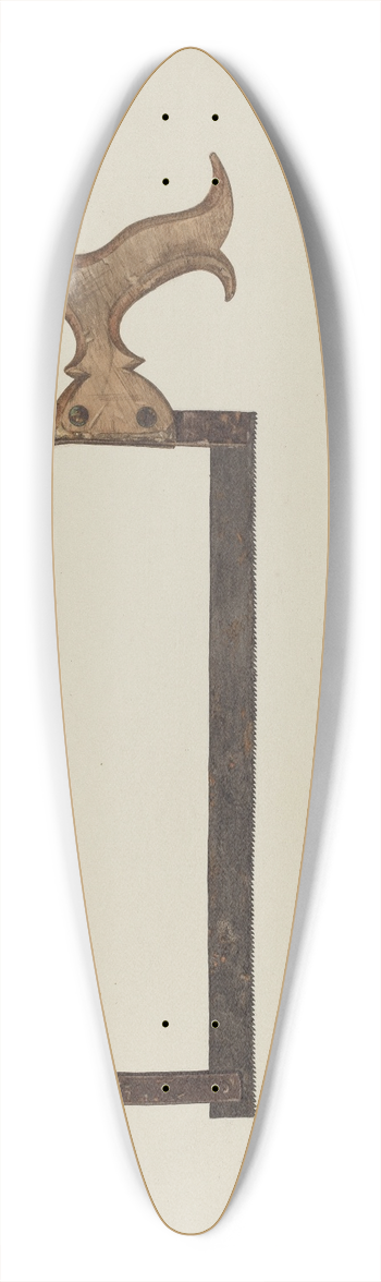 Edward Unger - Saw 39.3 inch art pintail longboard deck