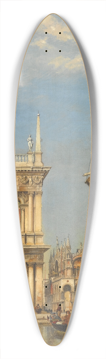 Edward William Cooke - The Piazzetta Of St Mark, Venice 39.3 inch art pintail longboard deck
